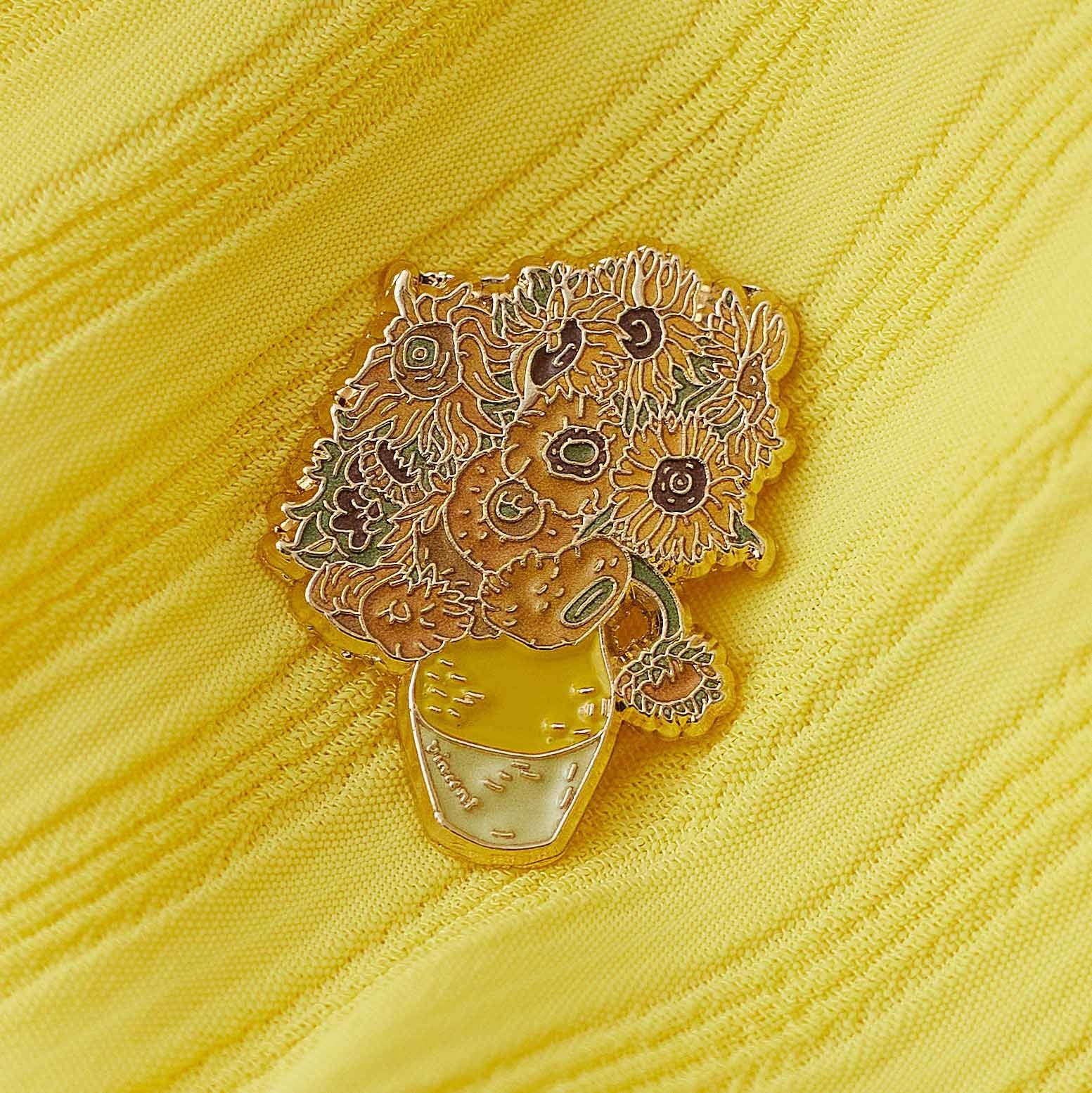 「Sunflowers Vincent van Gogh」ピンズ ひまわり/ゴッホ