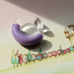 「Glacuff TwoTone」イヤーカフ(片耳) ミルキーパープル