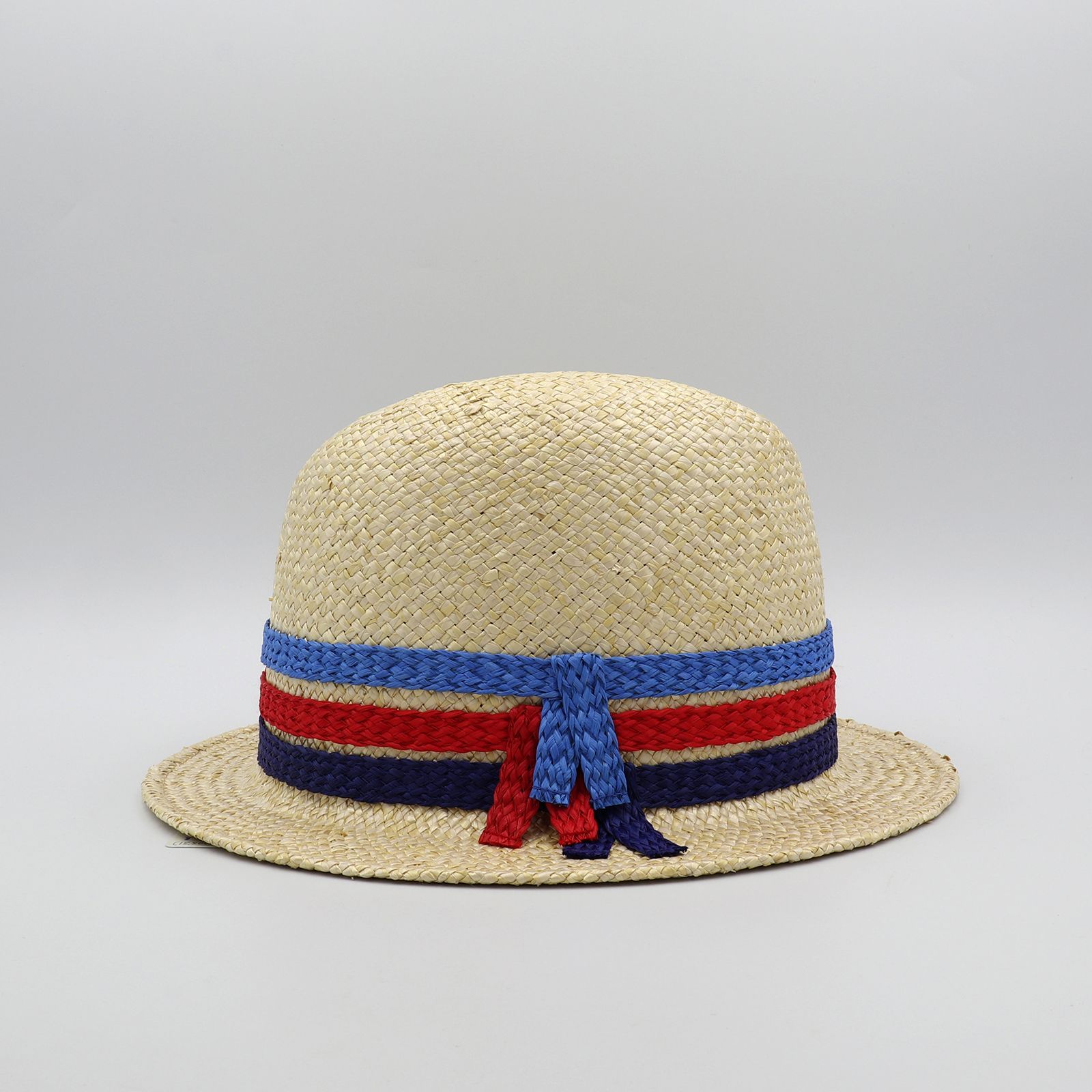 【送料無料対象外】マリンカラーストローハット ナチュラル