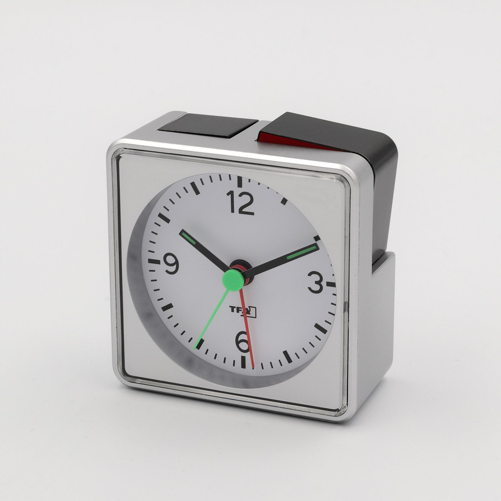 「Analogue alarm clock Push Wecker」アラームクロック SILVER TFA ドイツ