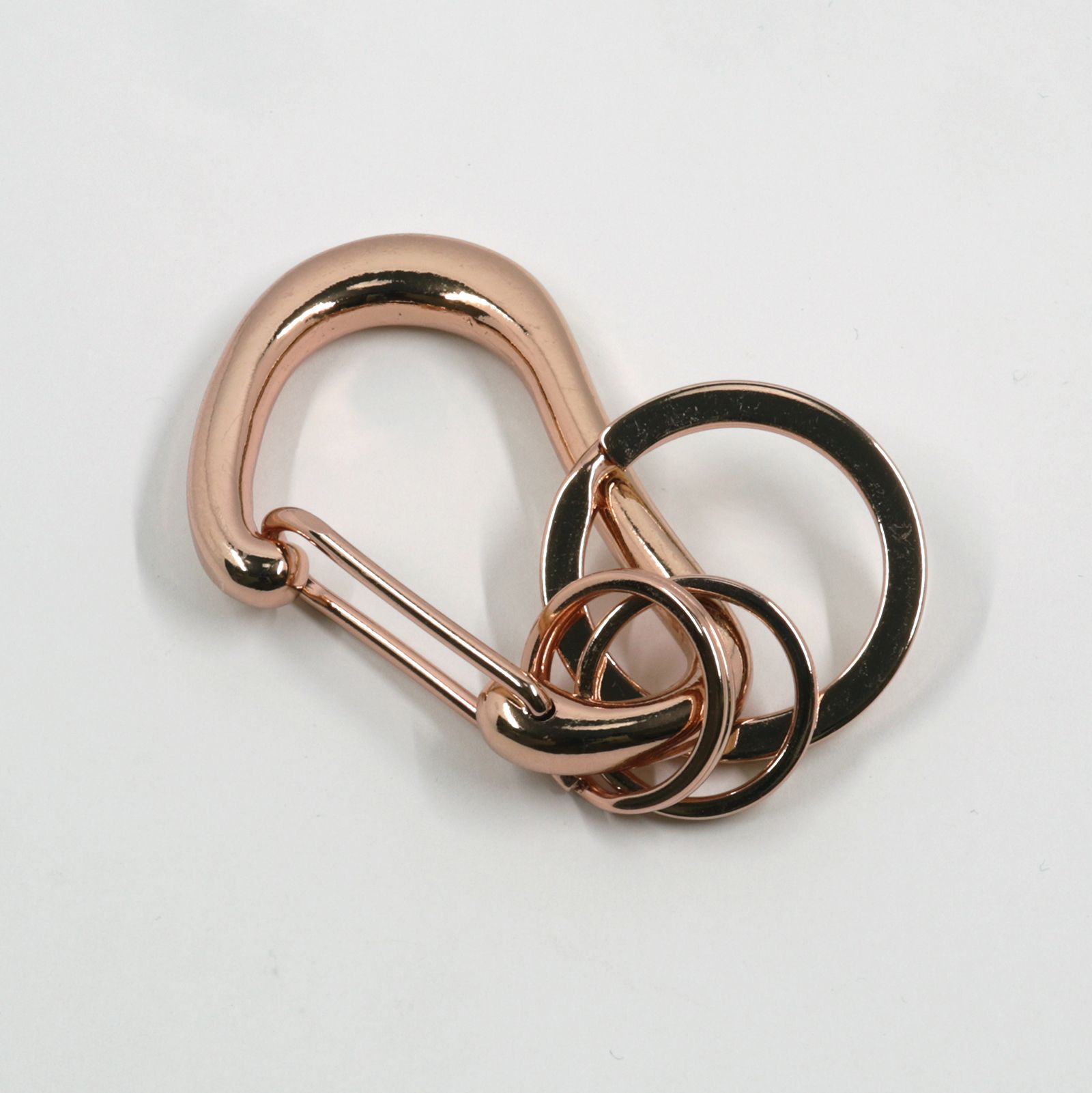 「BRASS KARABINER KEYRING」キーリング ピンクゴールド