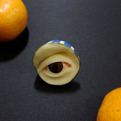 「目」リング ブルーB