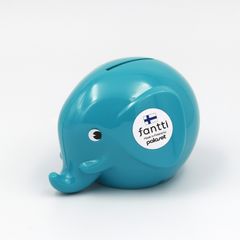 「Fantti」エレファントバンクS ターコイズ 貯金箱