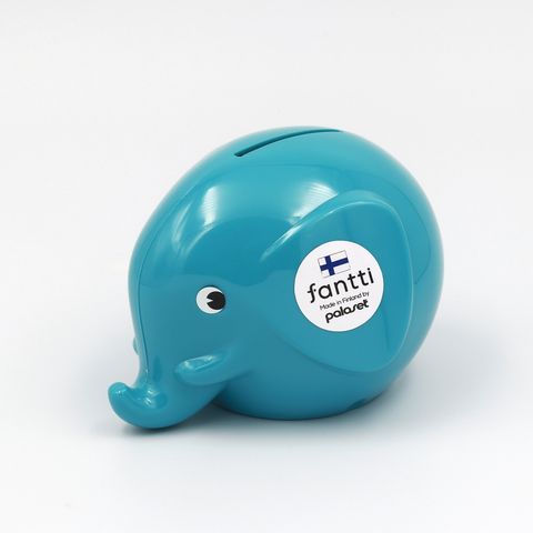 「Fantti」エレファントバンクS ターコイズ 貯金箱