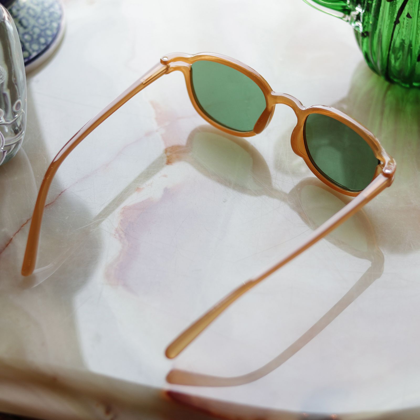 「HEIN」 POLYFONIA STUDIO Session "PIET HEIN EEK × Ciqi" Sunglasses CAMEL×Green Lens
