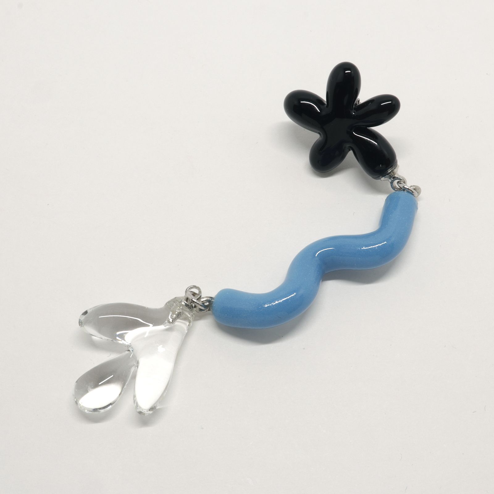「Matisse Pierce Long」ピアス（片耳） ブラック×クリア