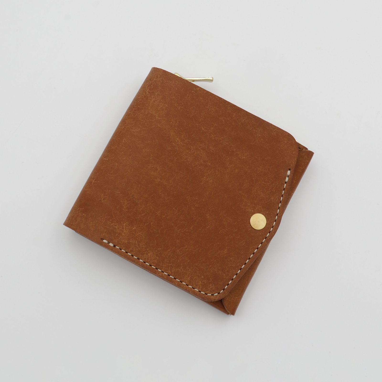 「小さく薄い財布SAKU ver.3 Pueblo プエブロ」コニャック