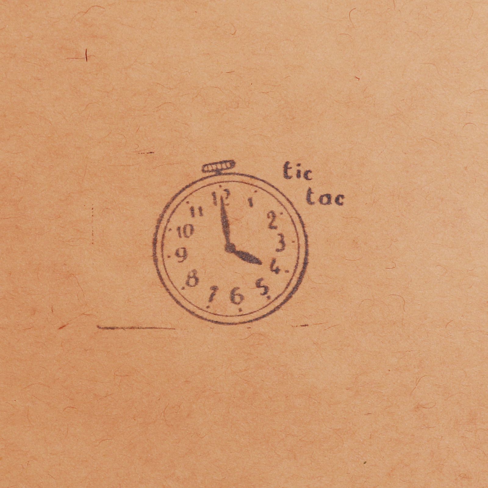 「時計」ヴィンテージスタンプ フランス 1940s