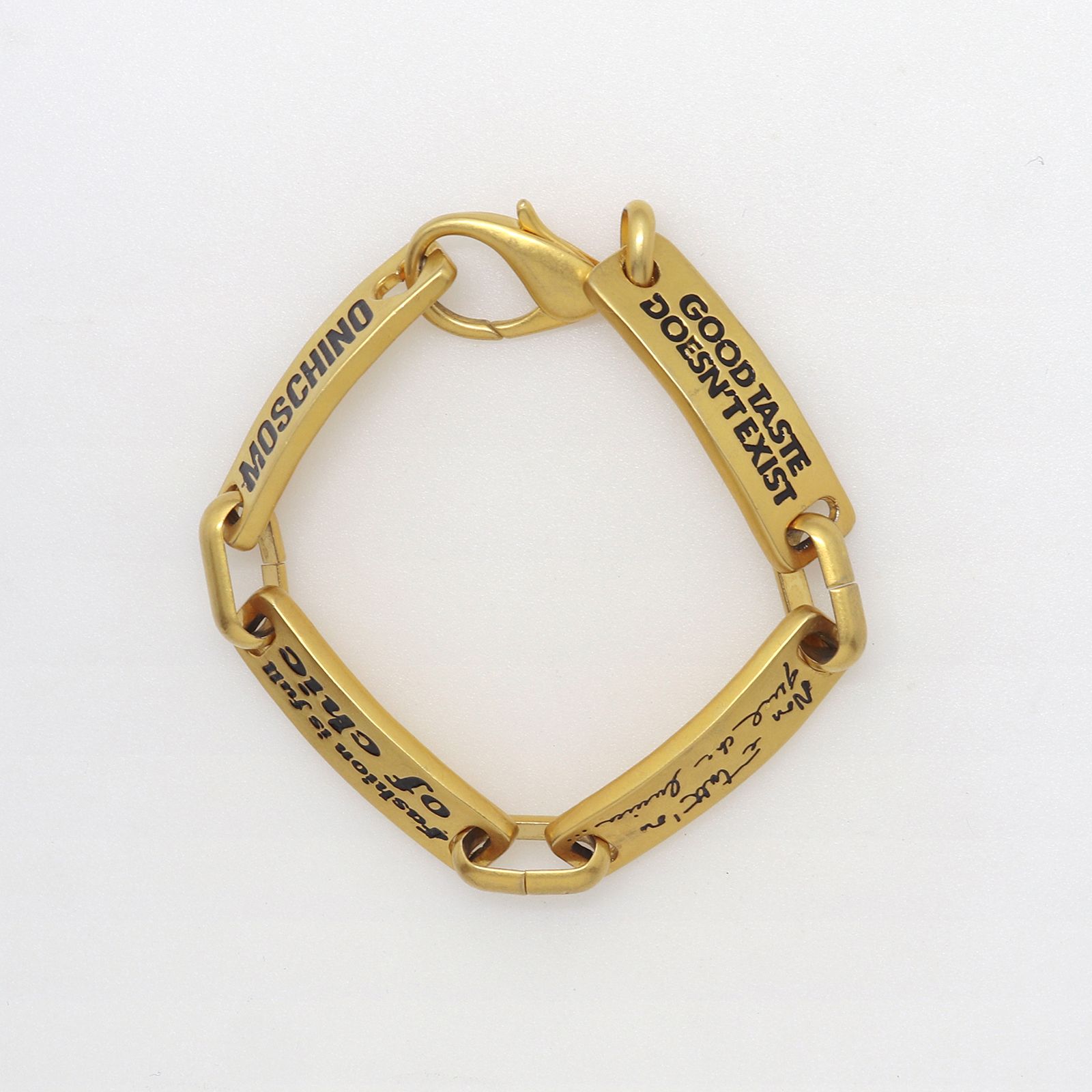 「アイロニーメッセージ」ブレスレット ヨーロッパ MOSCHINO