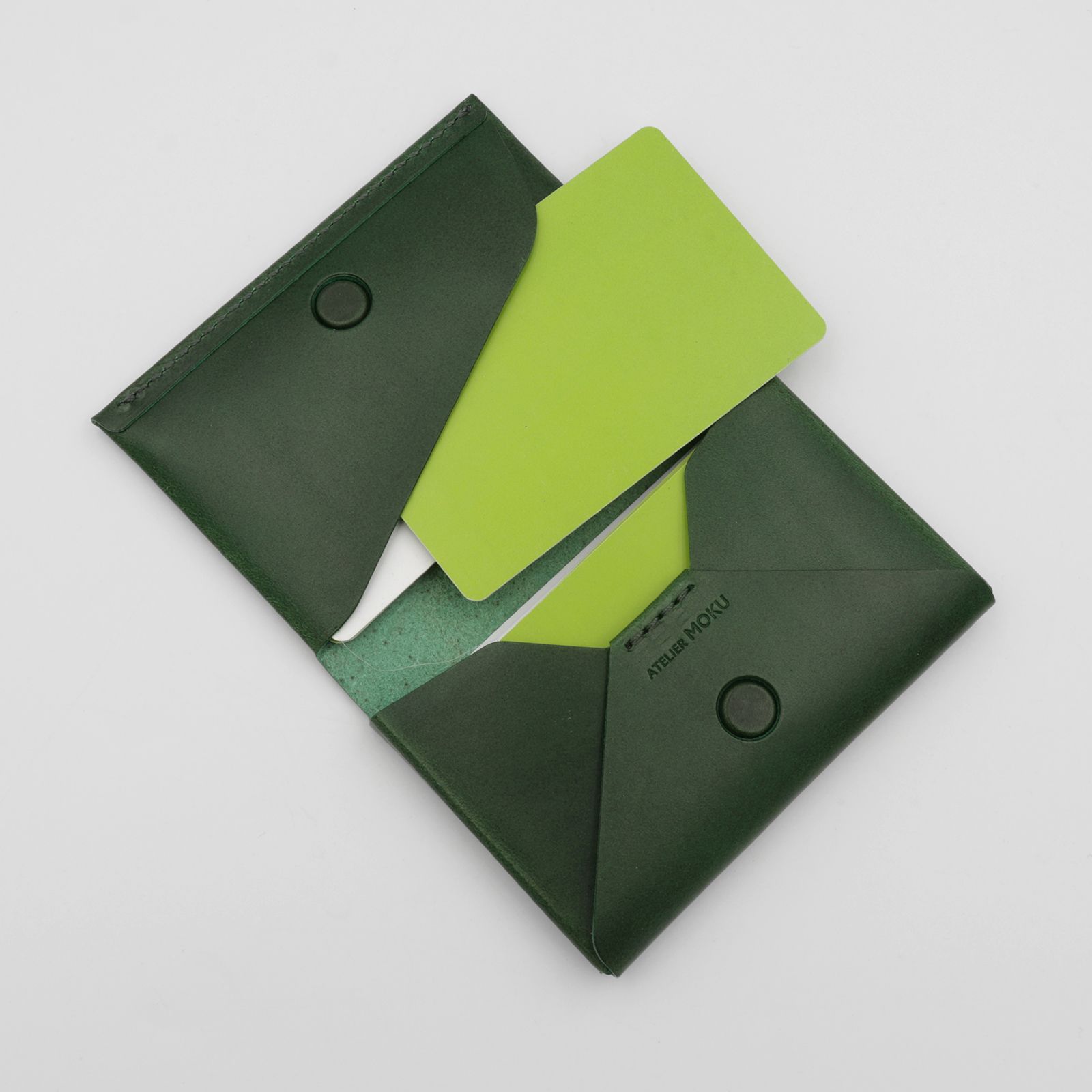 「Patan Buttero」カードケース（名刺入れ） green