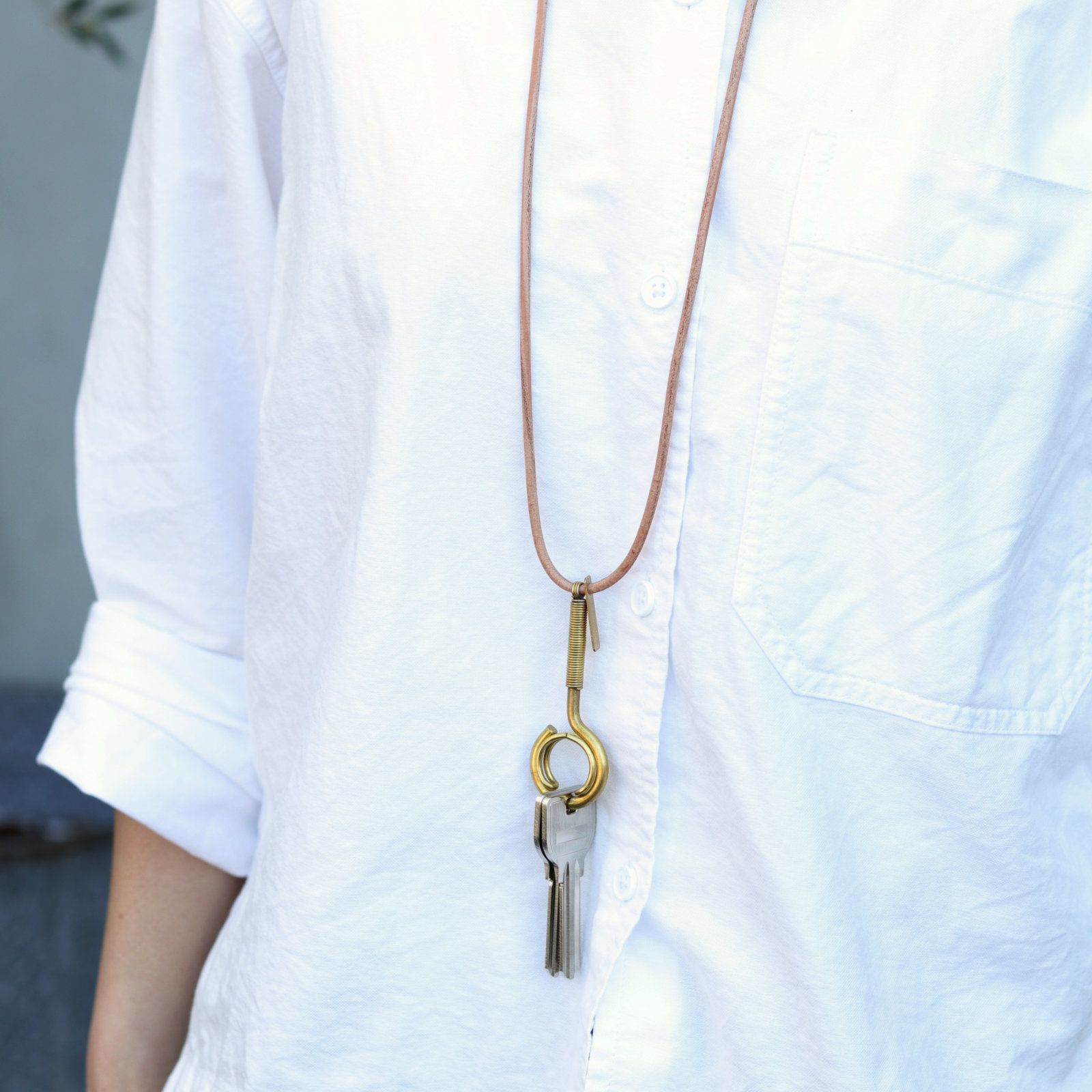 「HEATON NECK HOLDER」ネックホルダー キーリング ナチュラルブラス