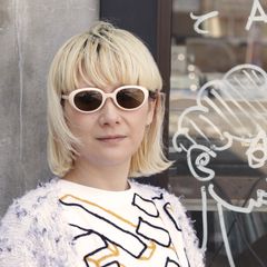 「BRETT」 サングラス アイボリー×ブラウンレンズ