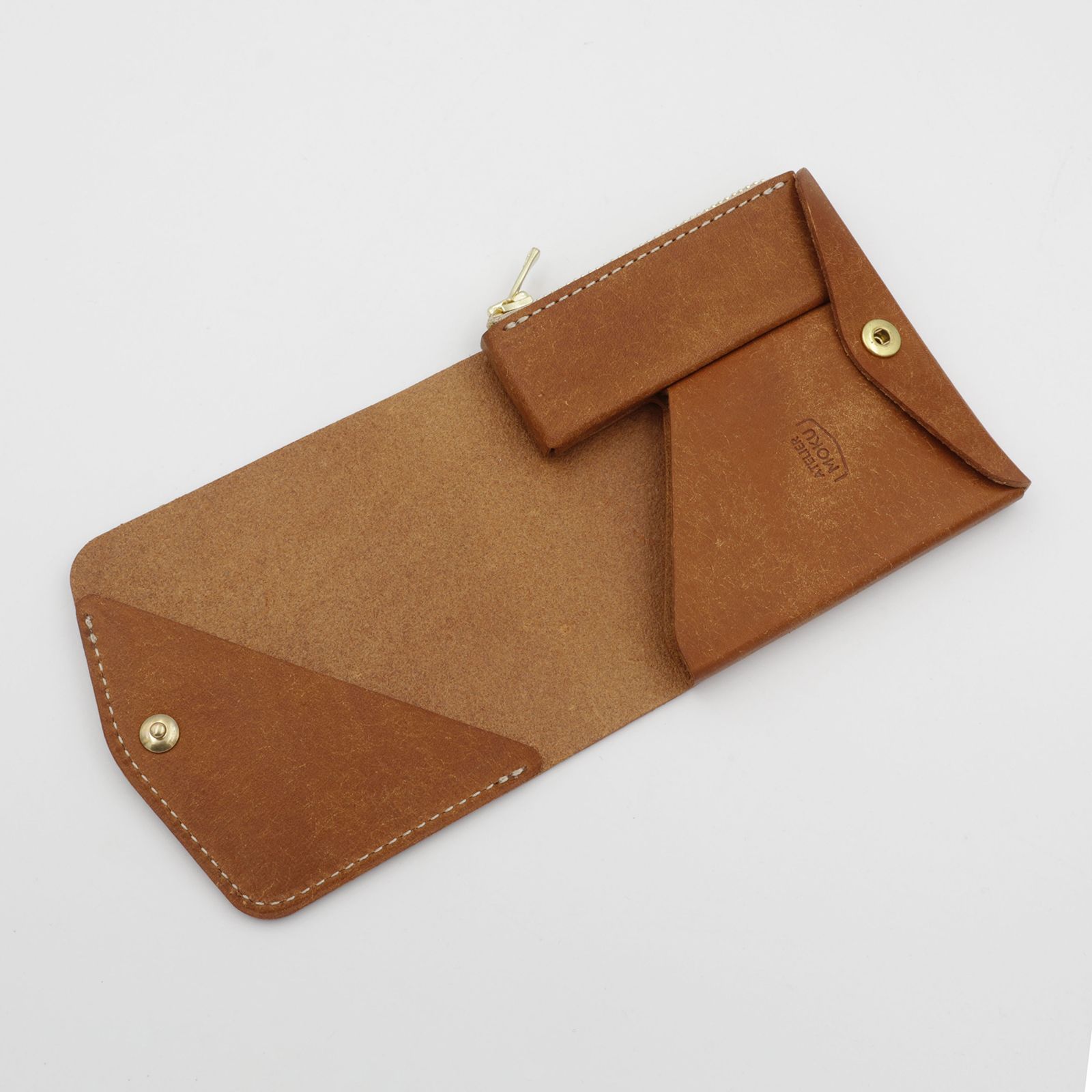 「小さく薄い財布SAKU ver.3 Pueblo プエブロ」コニャック