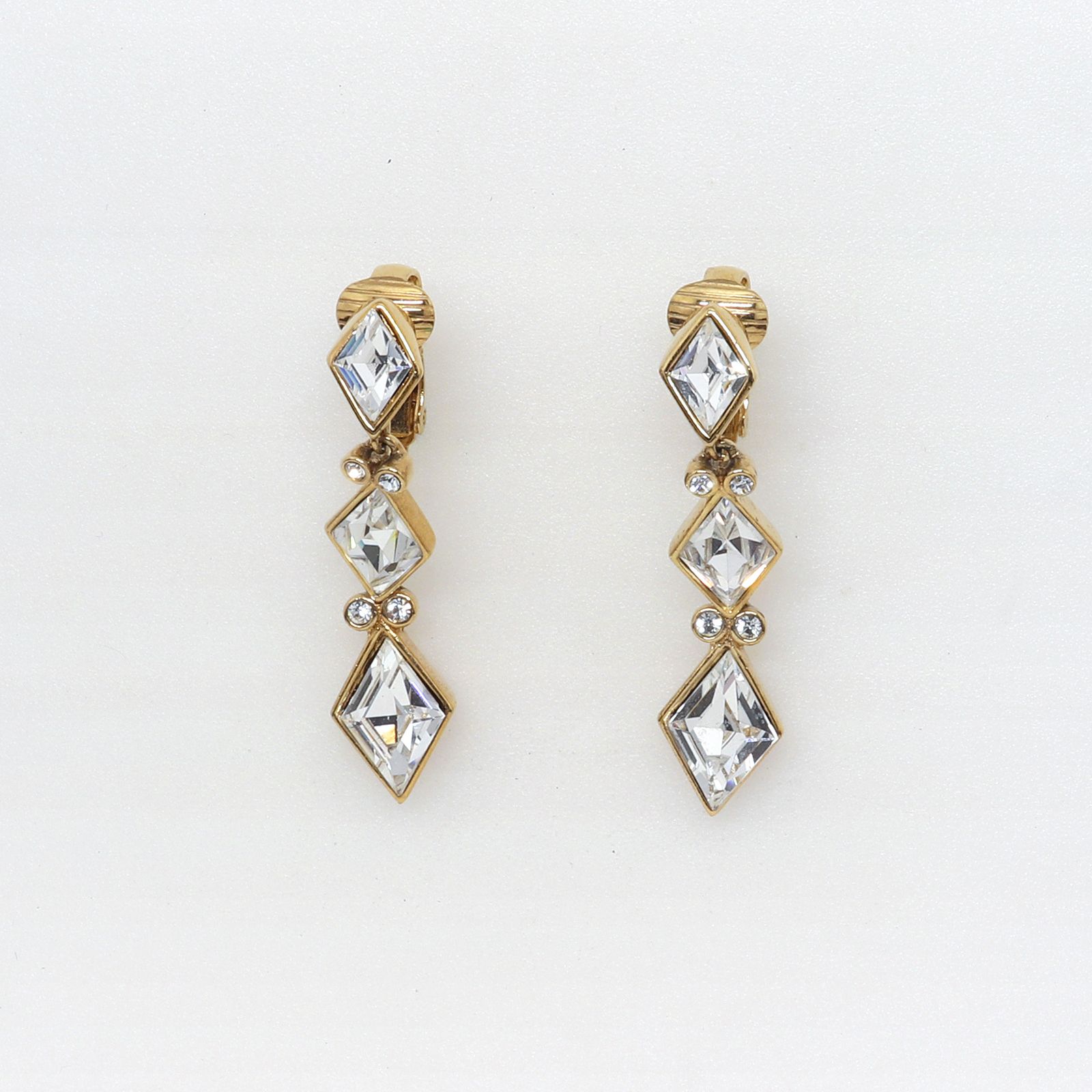 「クリスタルトリプレット」イヤリング イギリス A&S Attwood and Sawyer