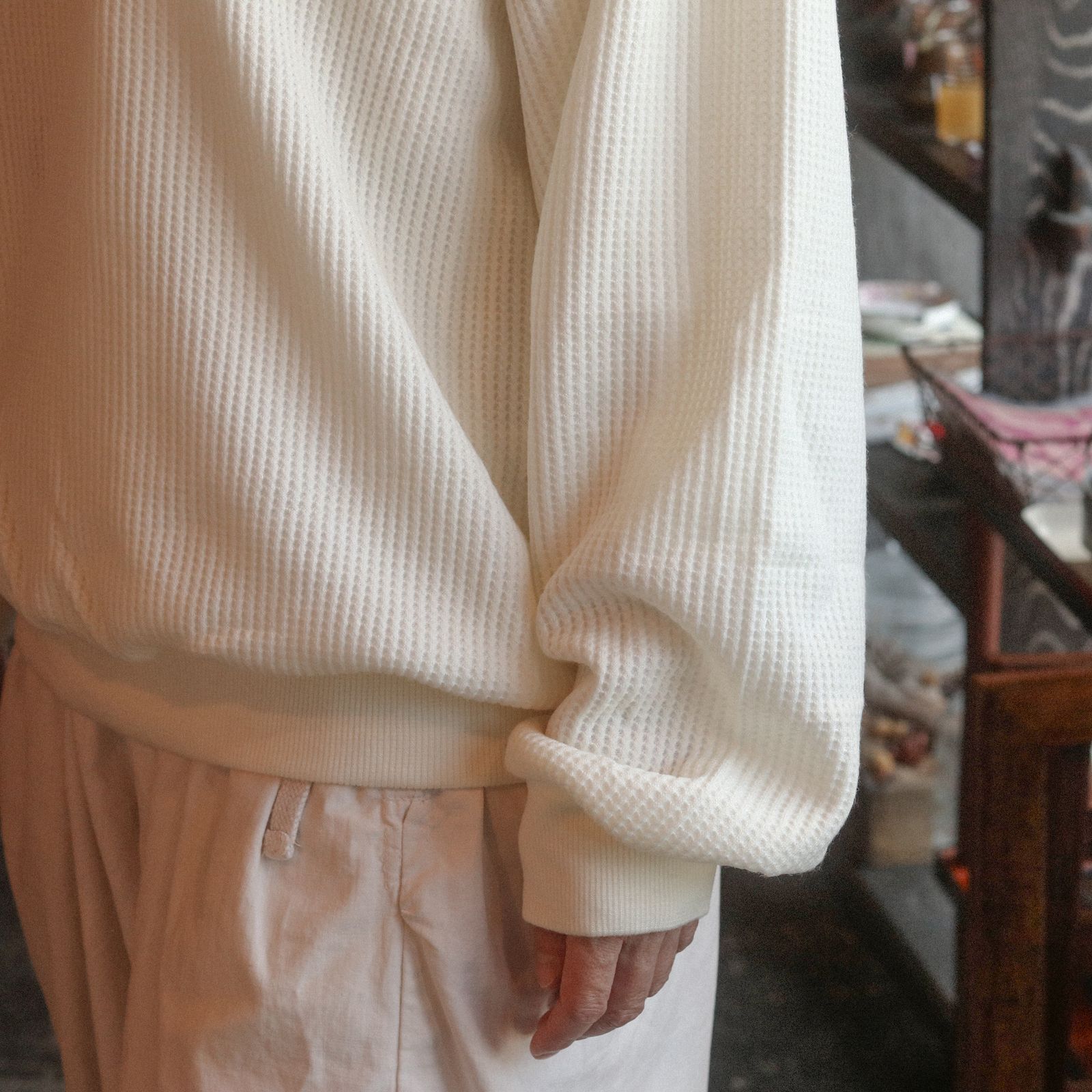 Acrylic Wool Thermal Shirt ネイビー