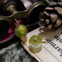 「クリアボウルインフラワー」ピアス イエロー