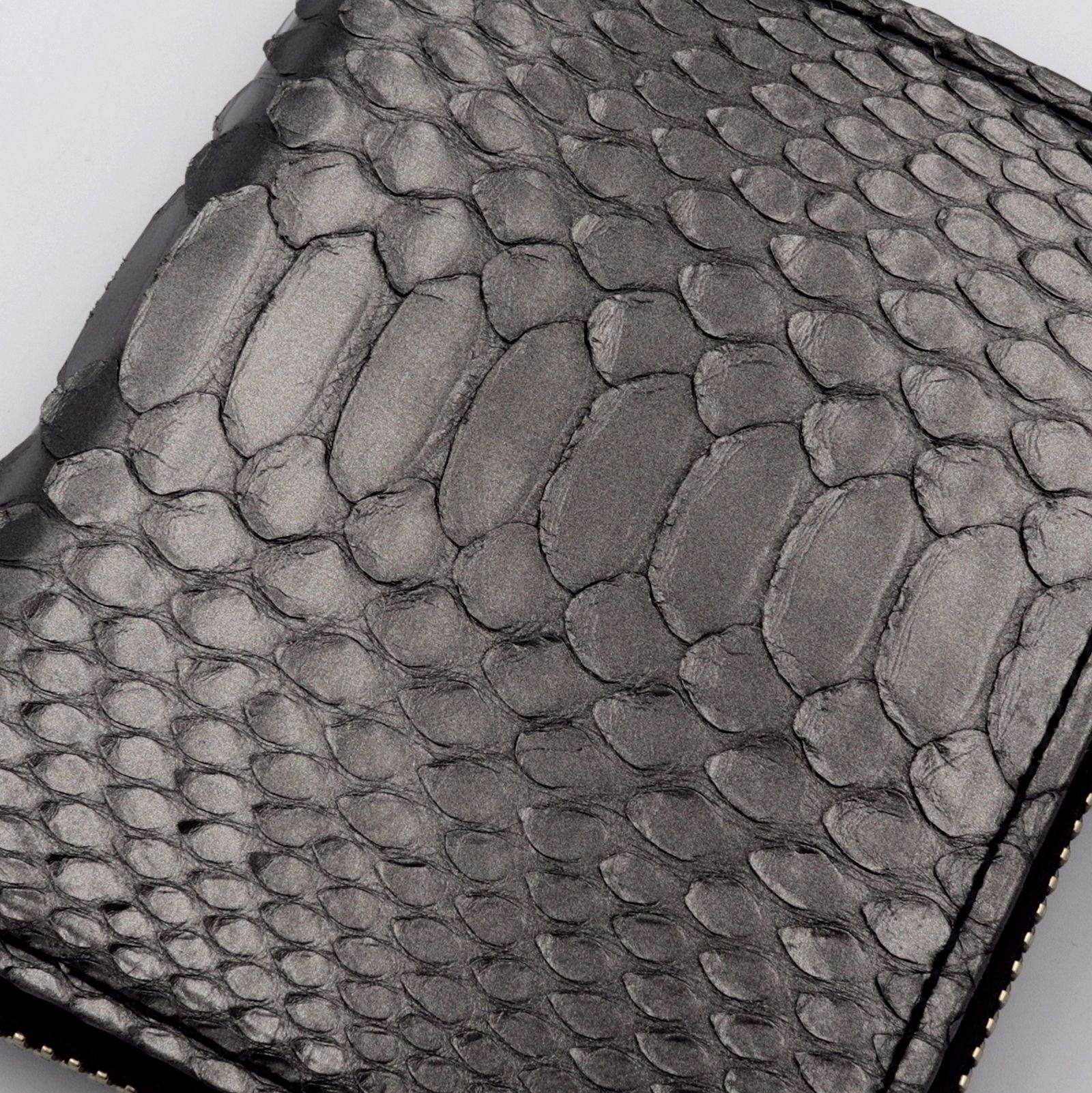 HEBI」Lファスナーコンパクト財布 ブラック