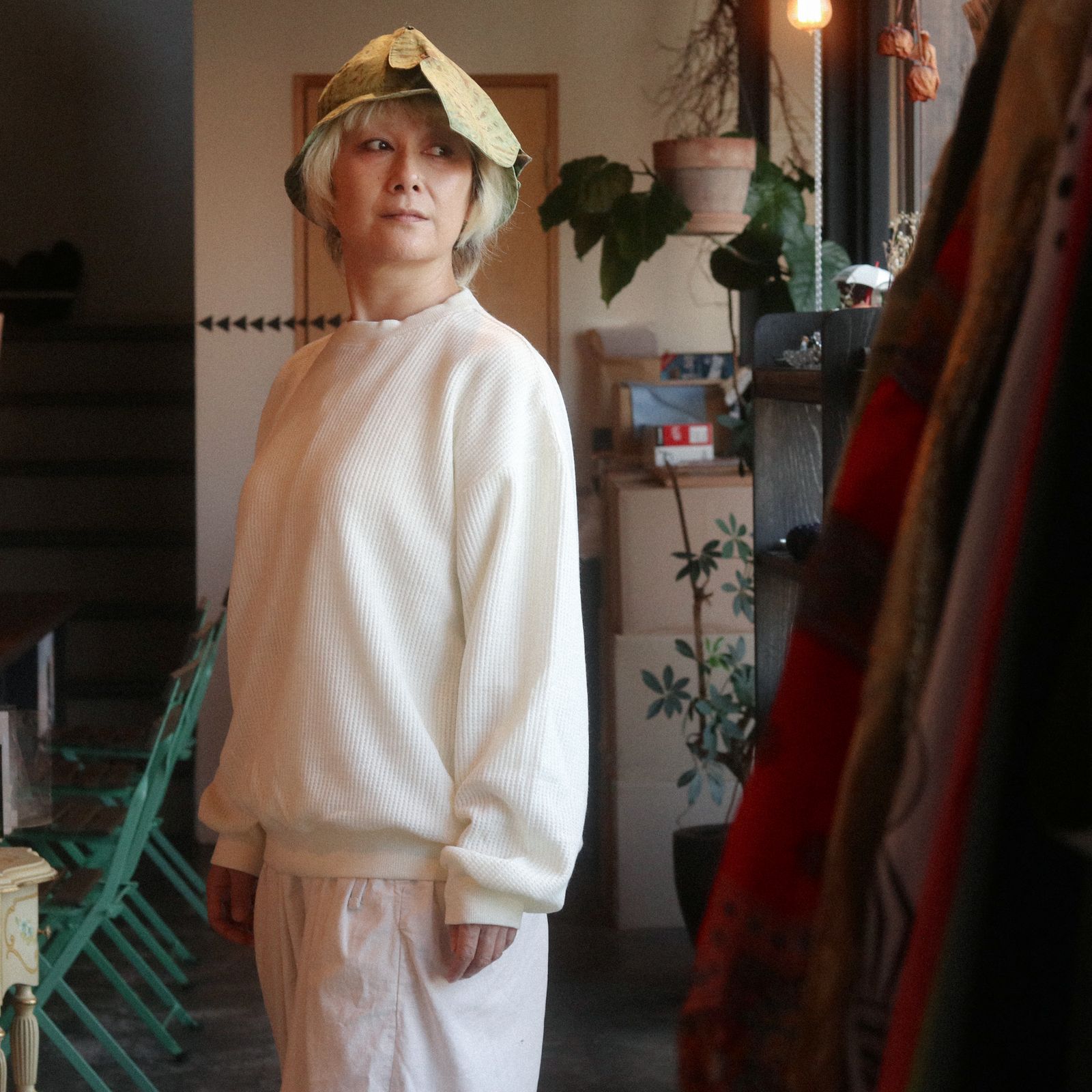 Acrylic Wool Thermal Shirt ネイビー
