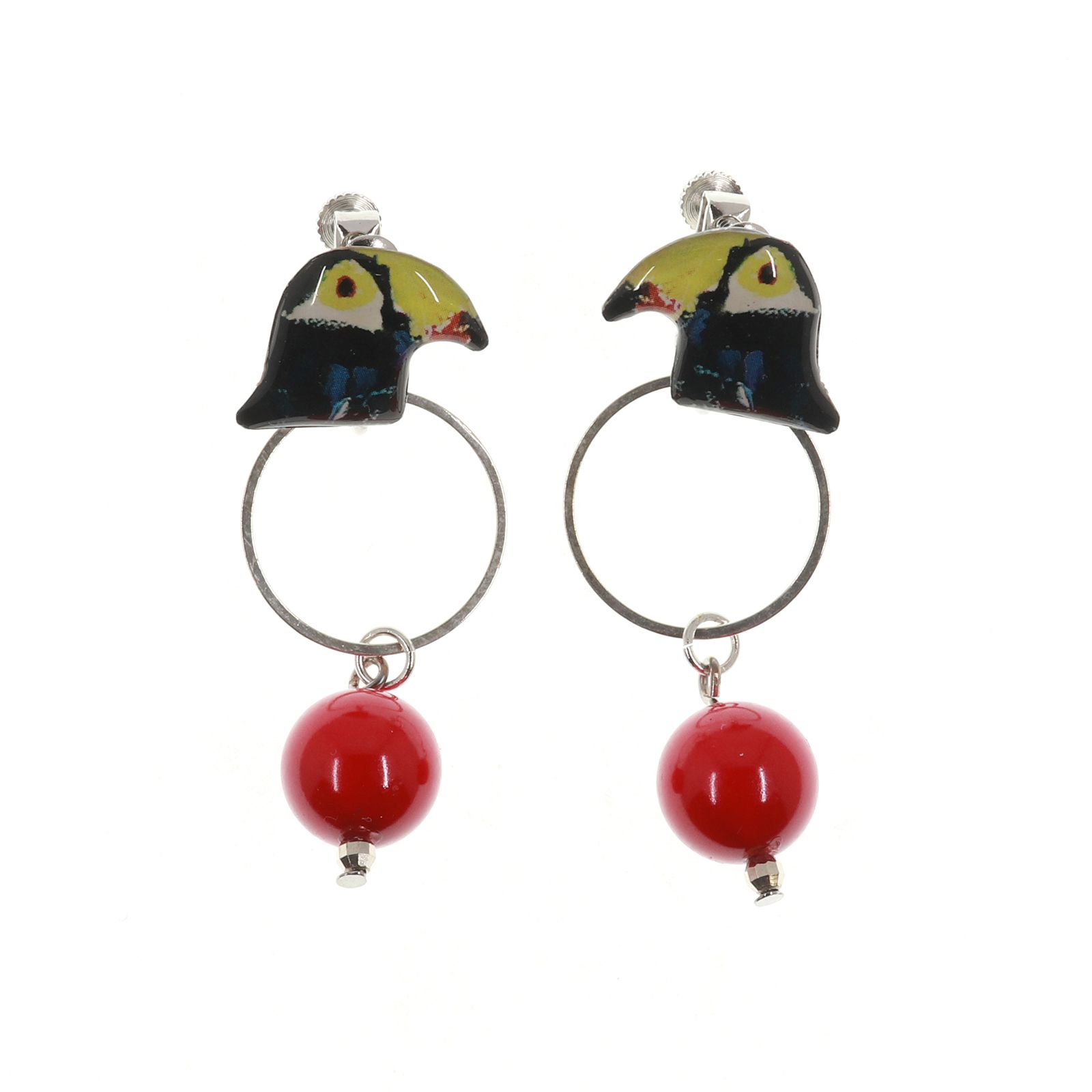 「Tocotoucan Holly Ring」イヤリング