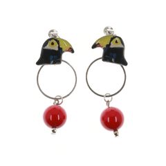 「Tocotoucan Holly Ring」イヤリング