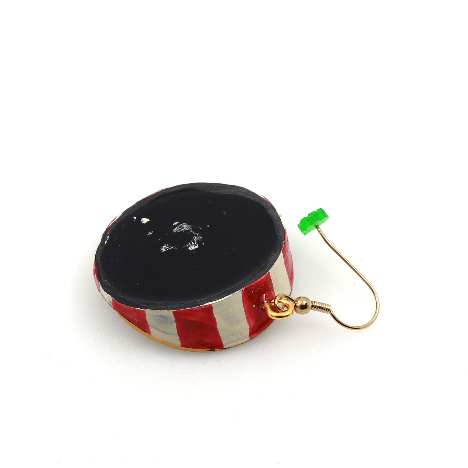 「目」ピアス（片耳） レッド×シルバーA