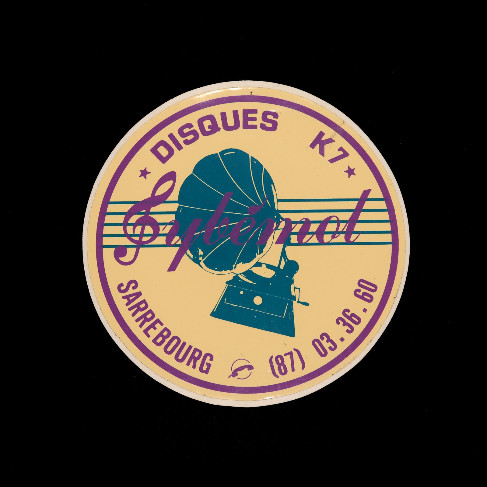 DISQUES K7 ヴィンテージステッカー フランス