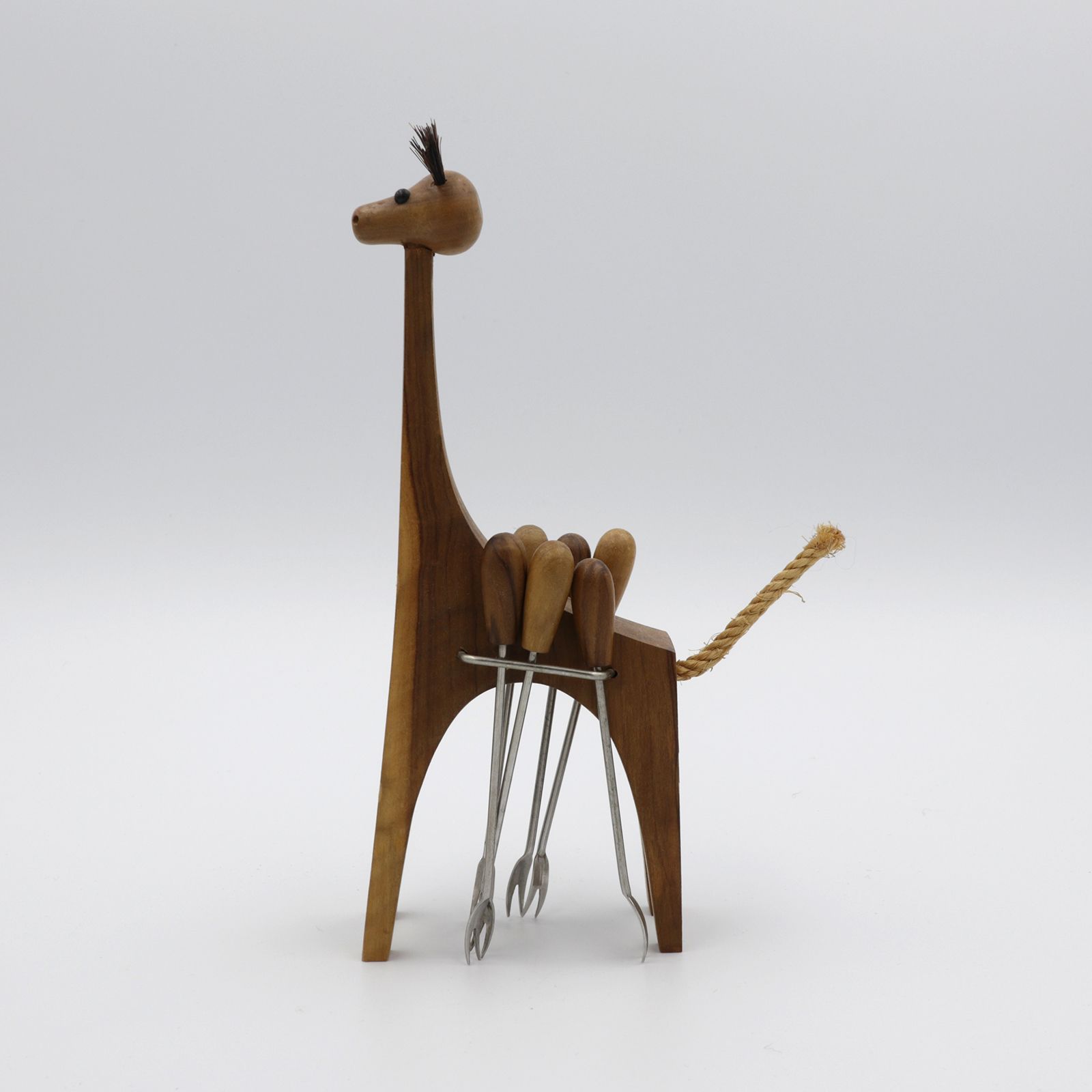 木製ジラフピックホルダー 1970s ベルギー