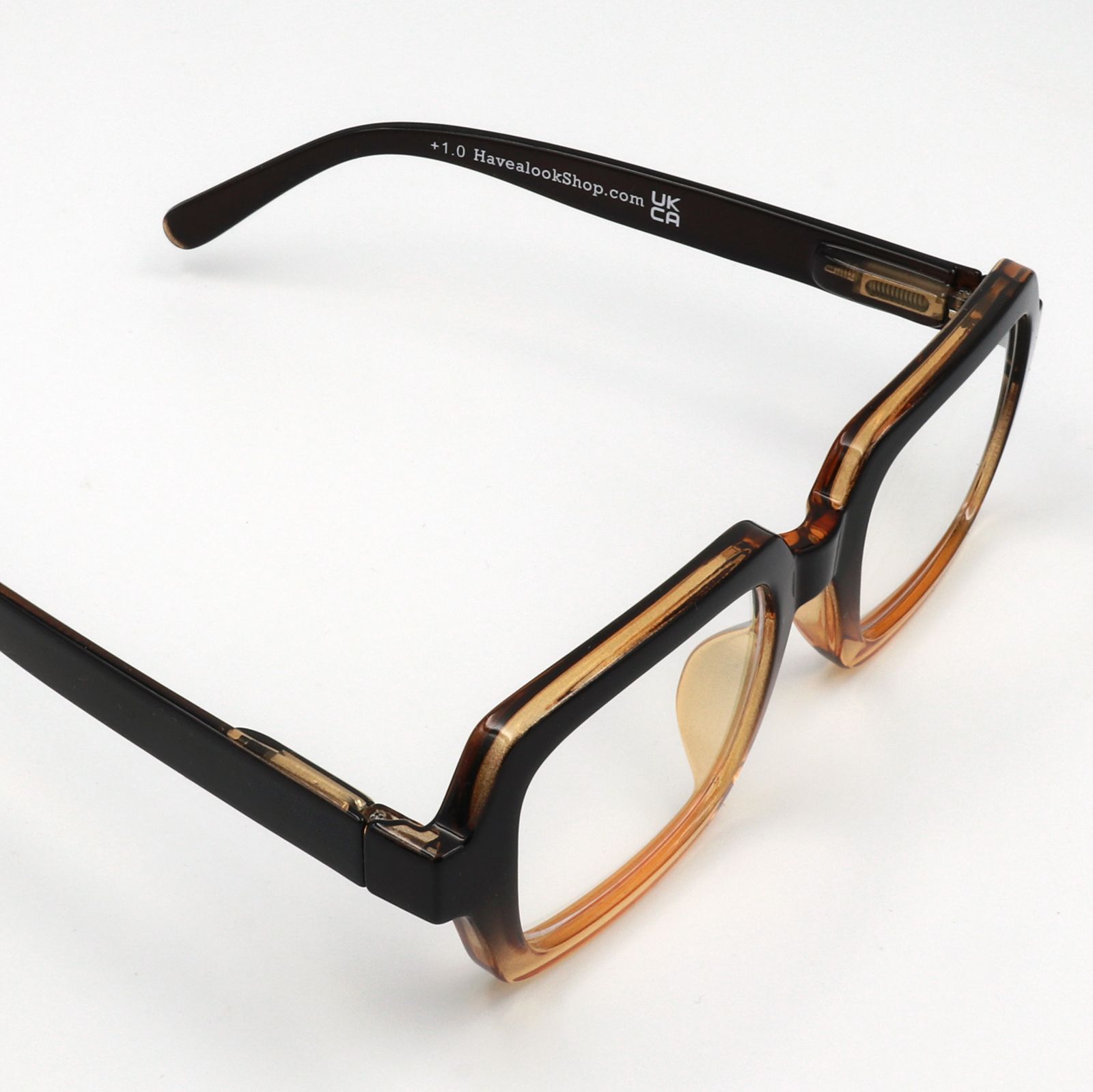 「SQUARE」ブルーライトリーディンググラス black/brown