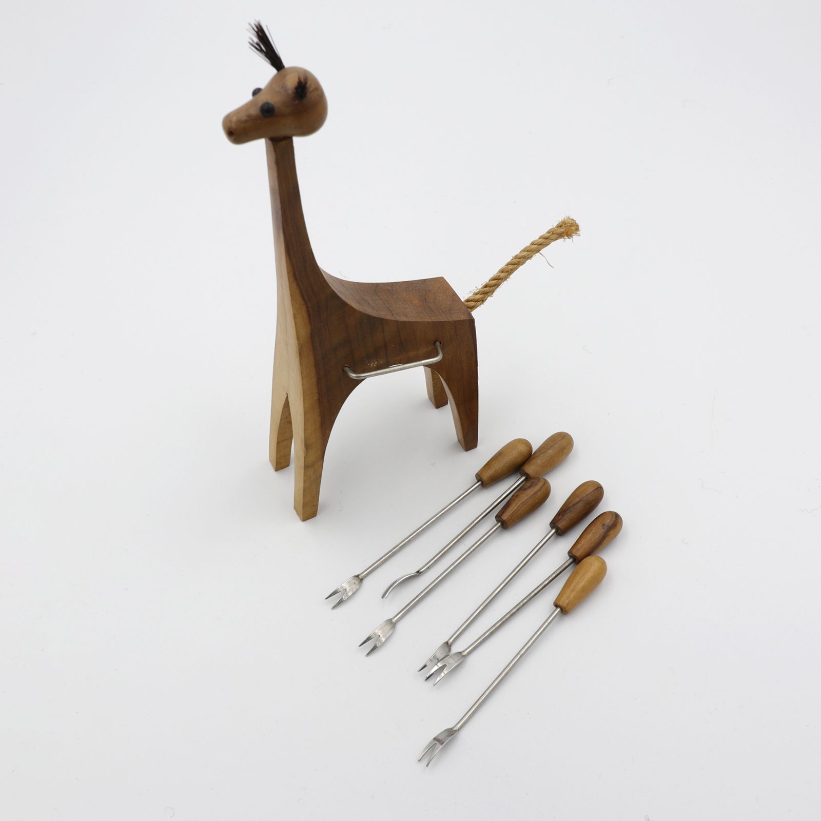 木製ジラフピックホルダー 1970s ベルギー