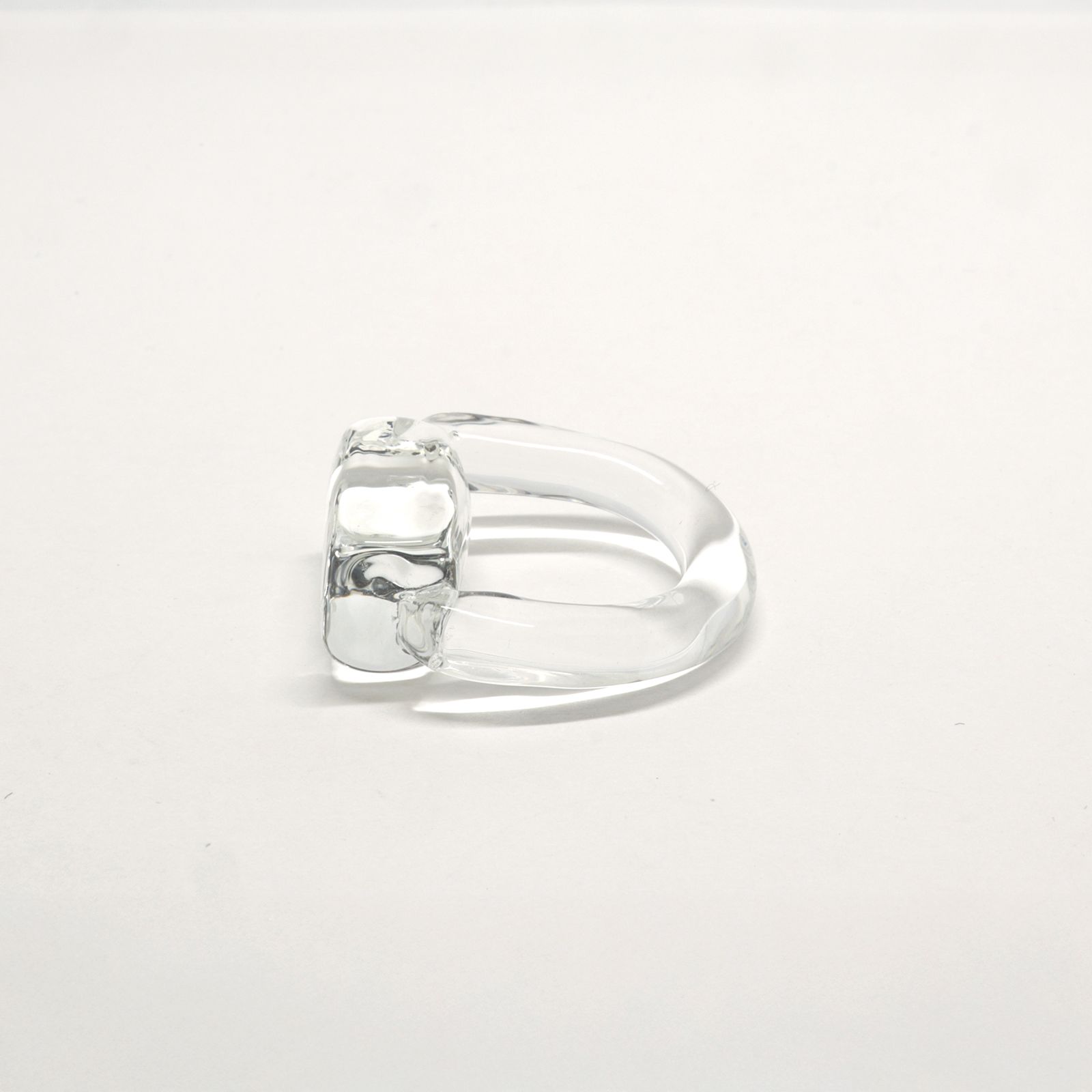 「Glass Square Ring」リング クリア