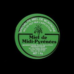 「miel de Midi-Pyrenees」ヴィンテージステッカー ヨーロッパ