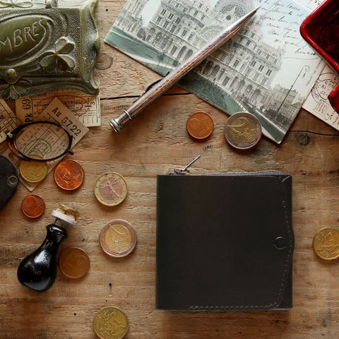 「小さく薄い財布SAKU ver.3 Buttero ブッテーロ」ブラック