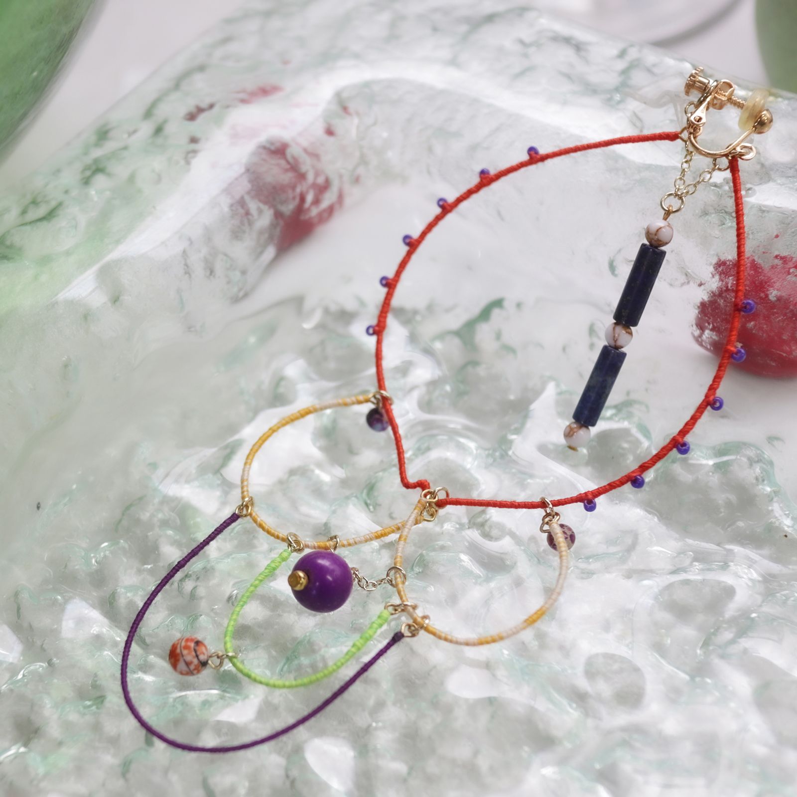 「Fete de l'eau ORNEMENT シングル」片耳イヤリング