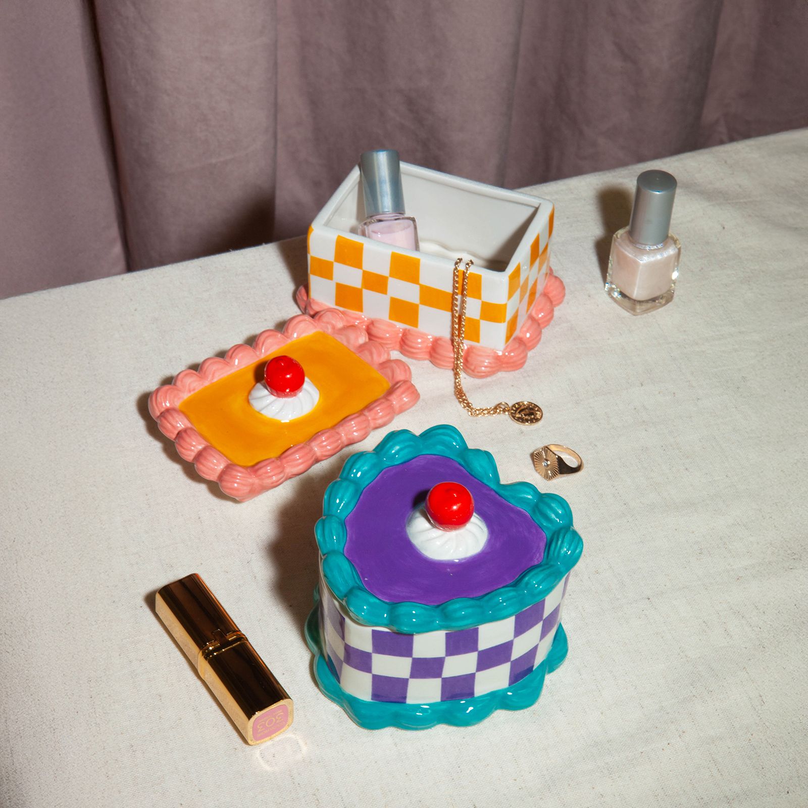 「SWEETIE STRAGE BOX RECTANGLE」小物入れ
