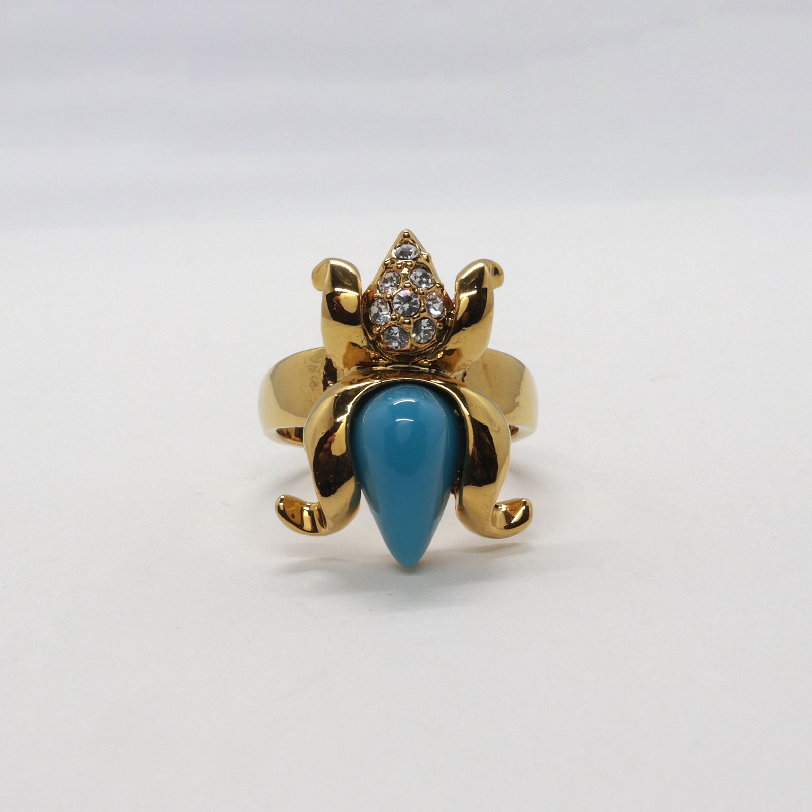 「ターコイズフラワー」デッドストックリング イギリス