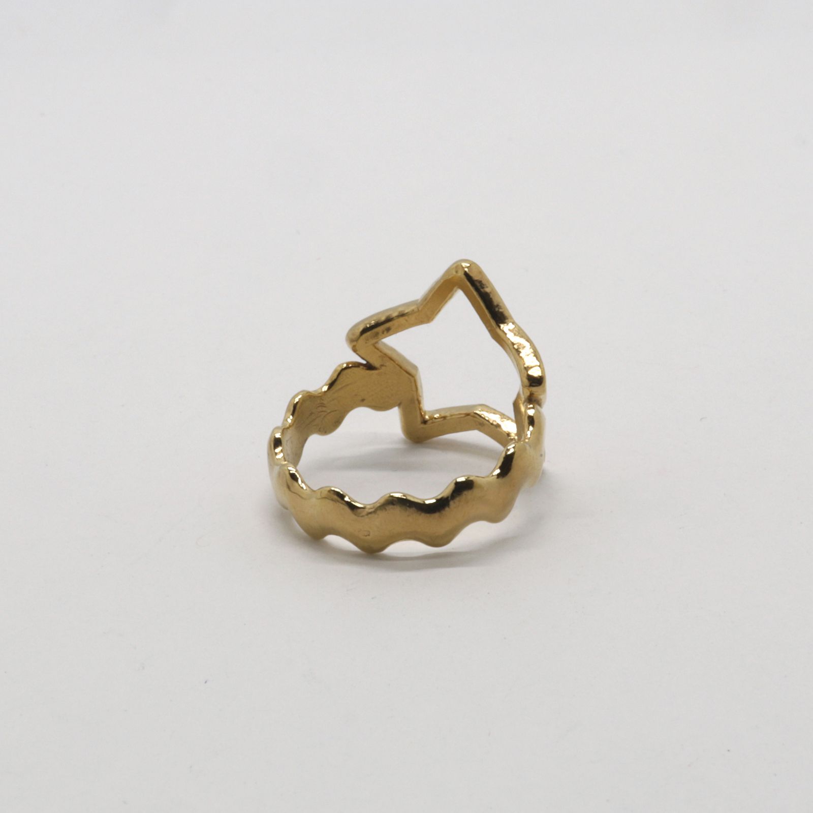 「OPEN STAR RING GOLD」リング