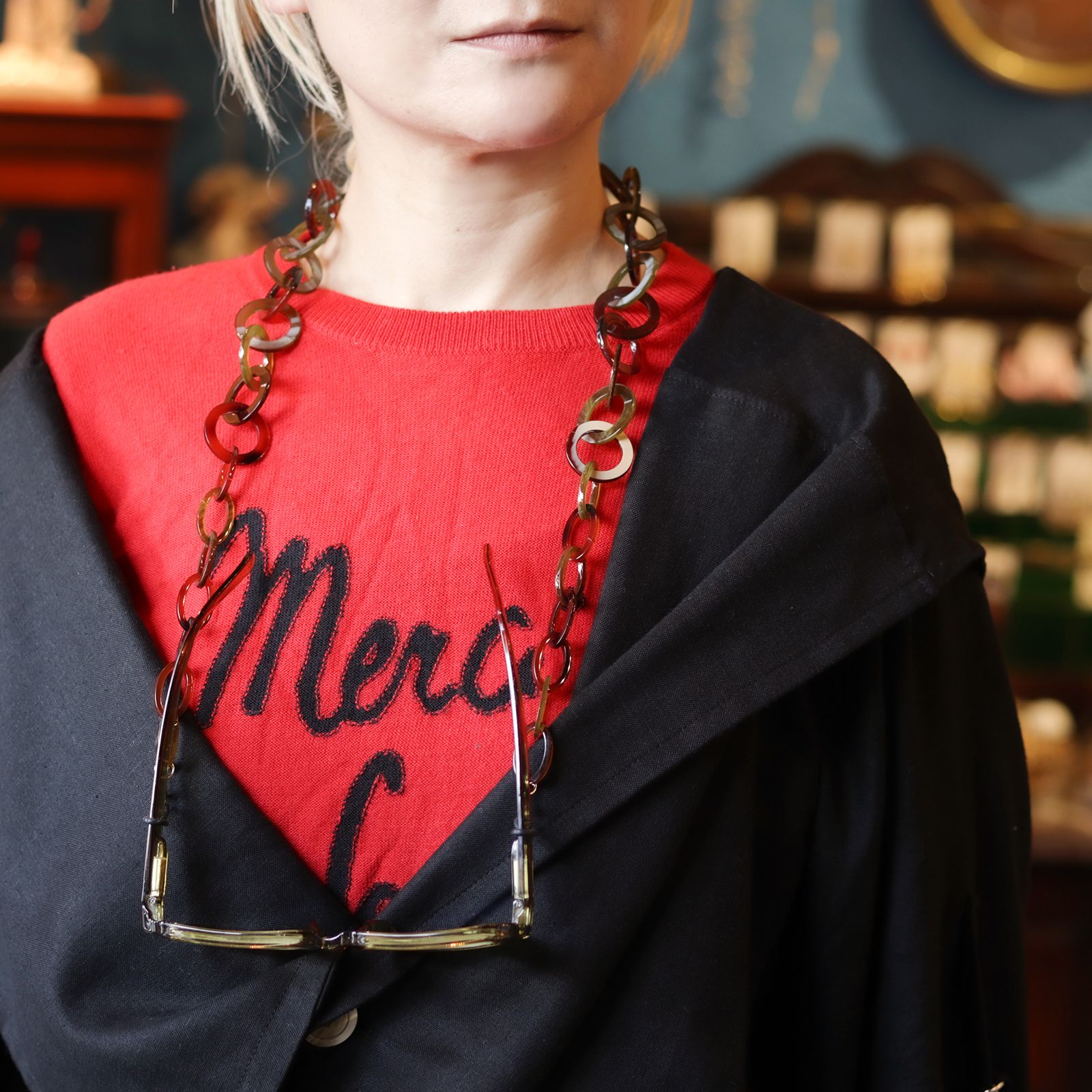 「Chunky Chain」グラスチェーン earthy mix