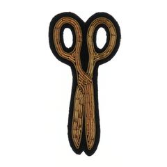 「Large Golden Scissors」ブローチ