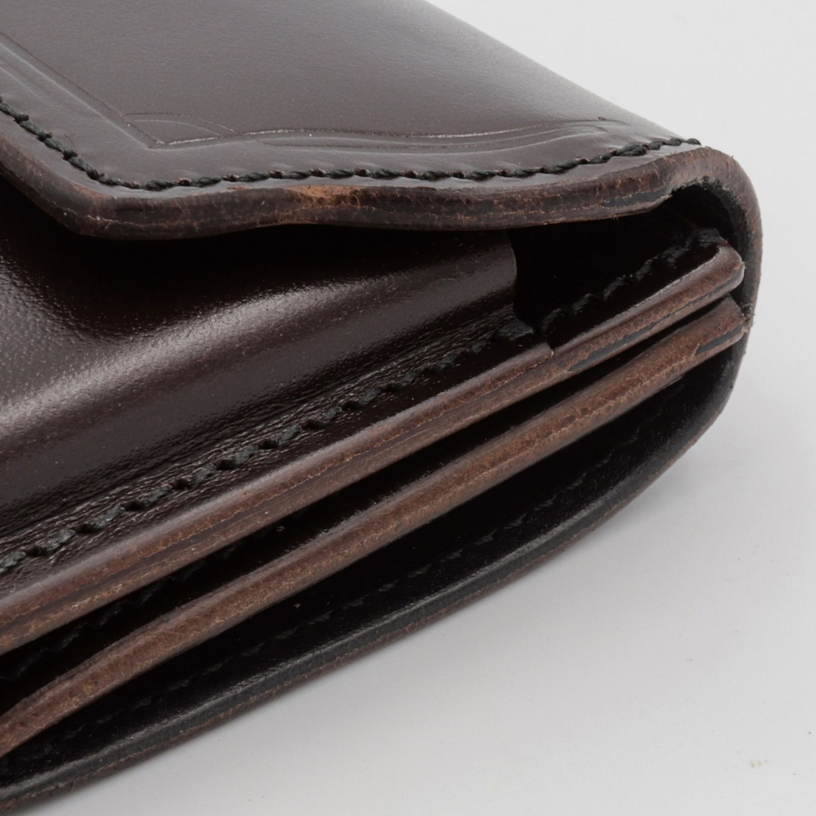 【Dual】ギャルソンコンパクトウォレット サドルプルアップ  チョコ