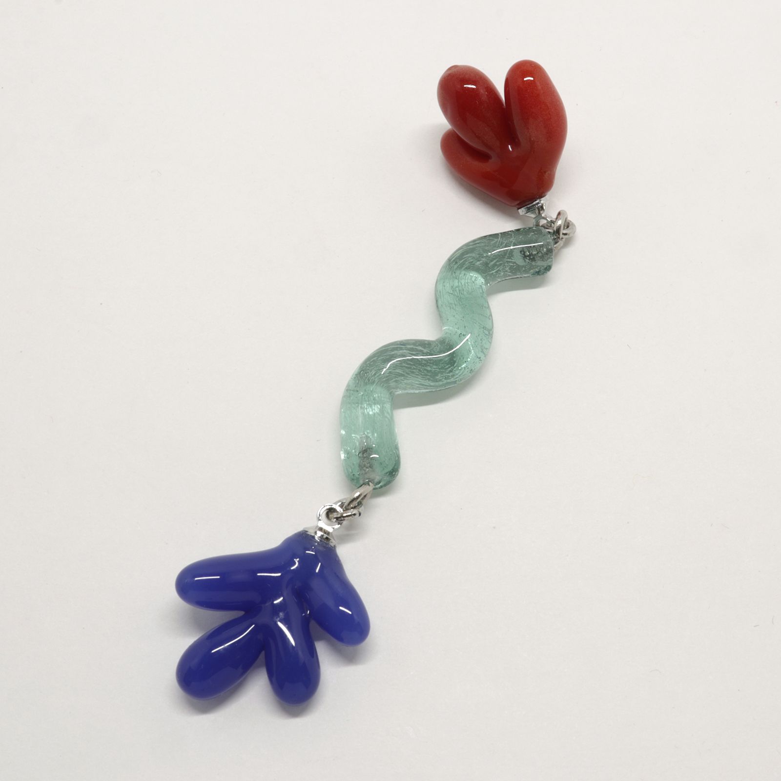 「Matisse Pierce Long」ピアス（片耳） レッド×ブルー