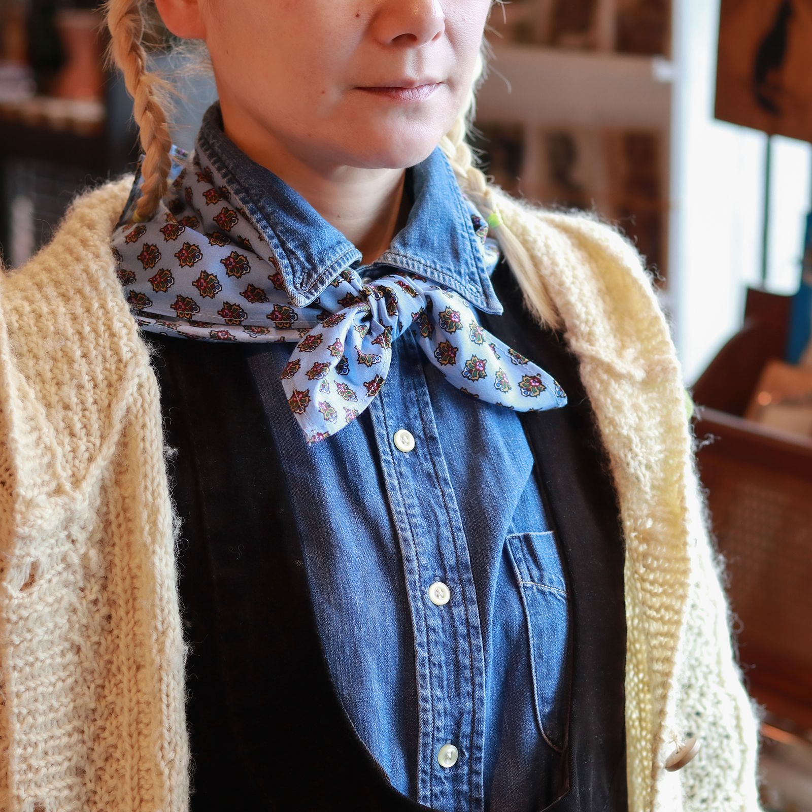 「AMOURETTES」CIEL バンダナ フランス