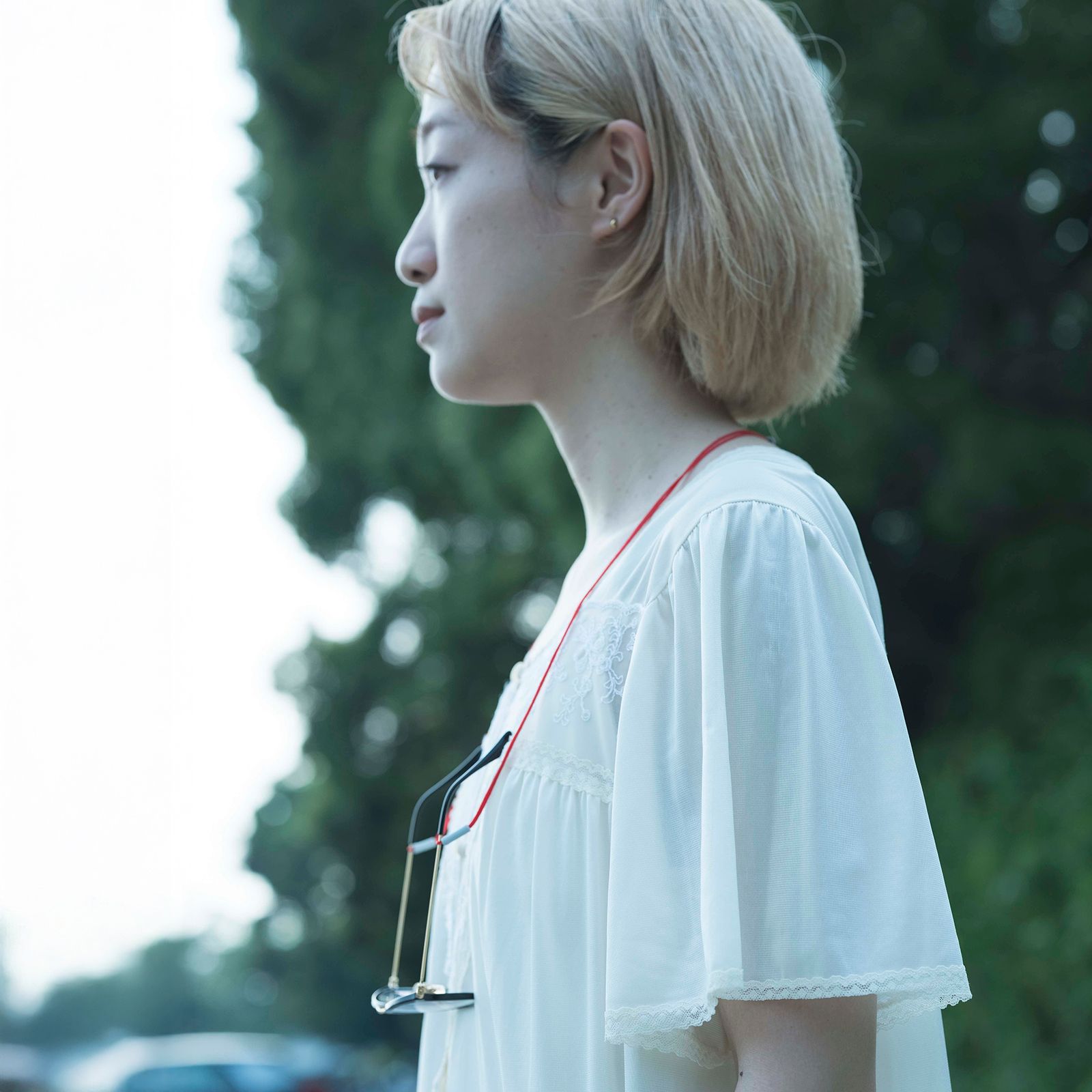PARALLELLINES アイグラスコード スタンダード オフホワイト×オリーブラインズ