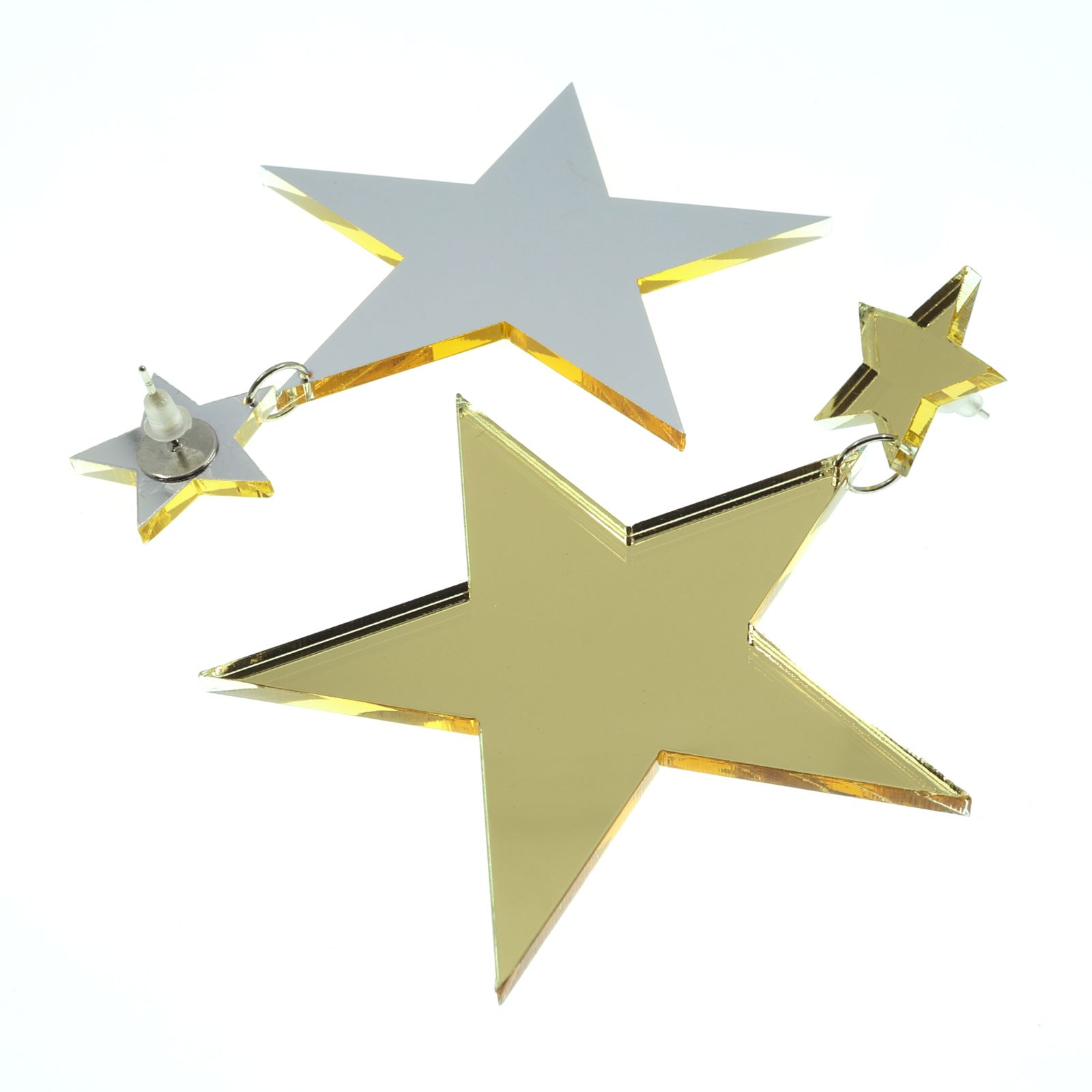「ゴールドミラースター」ピアス