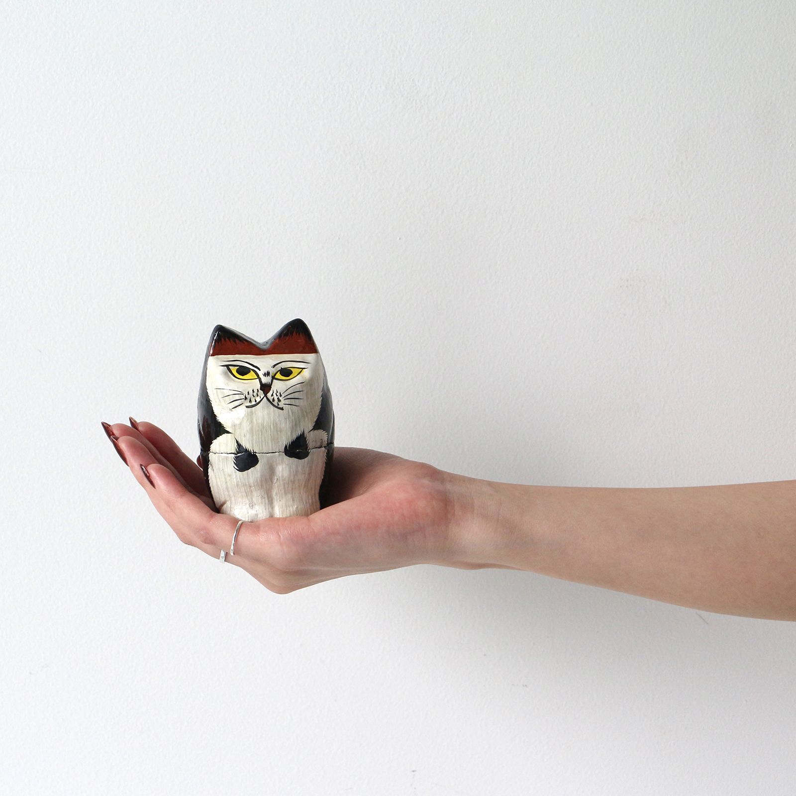 「PAPIER MACHE STANDING CAT」BLACK