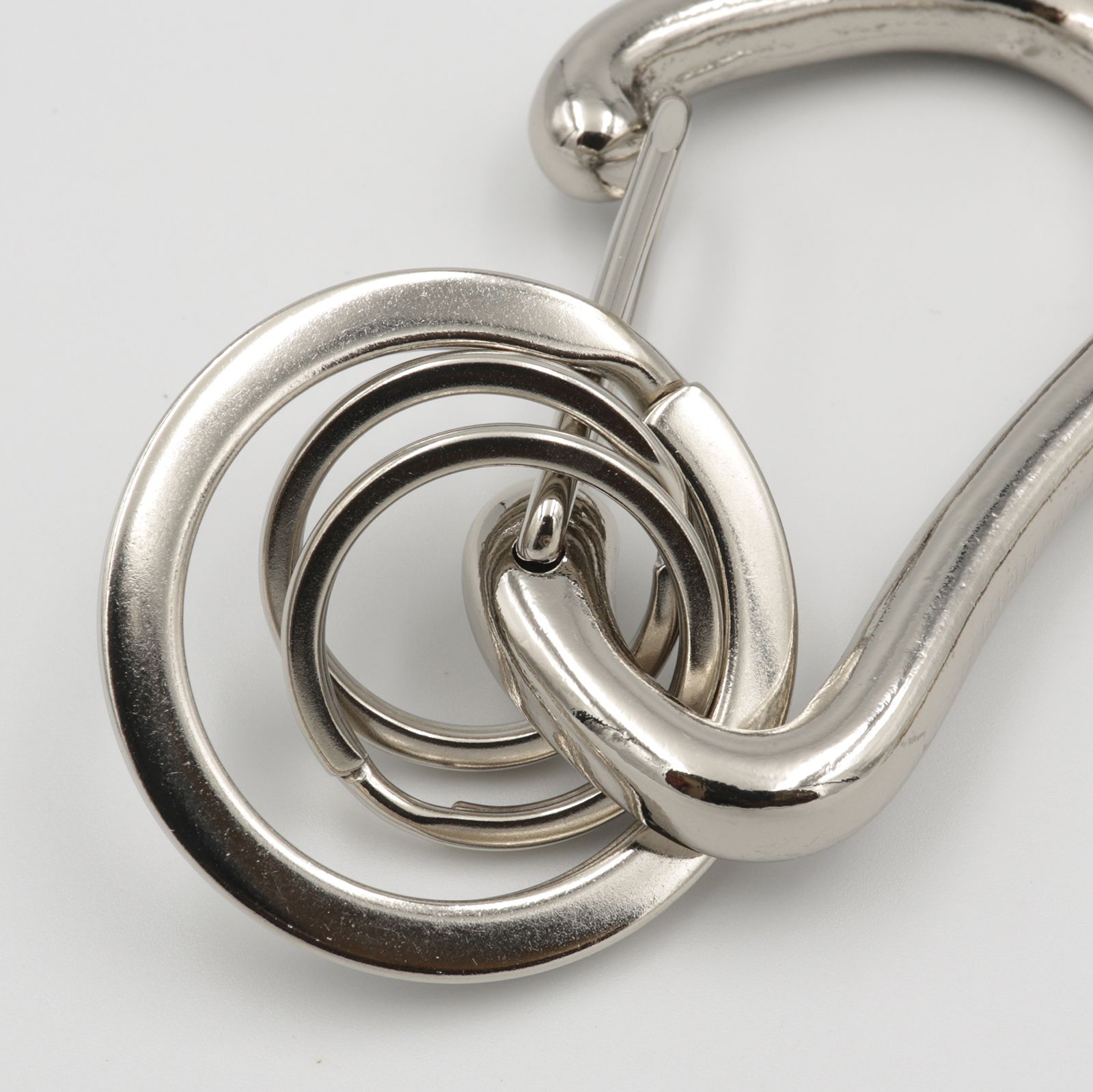 「BRASS KARABINER KEYRING」キーリング シルバー
