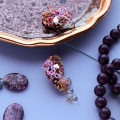 「tresor」イヤリング パープル【collection de couleurs de sachikoism】