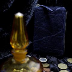 「ZOU」ラウンドミドル財布/ネイビー