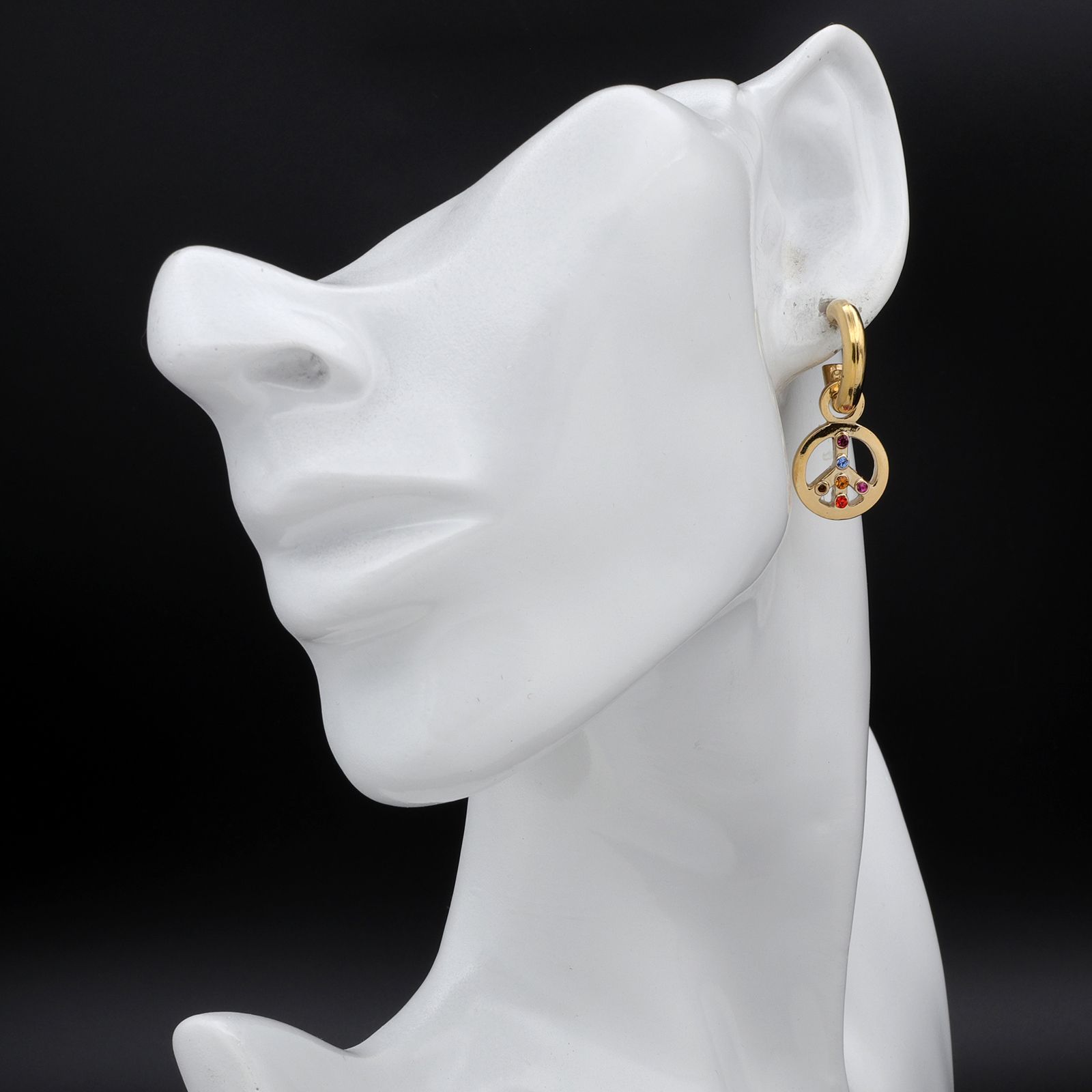 「70s メタルフープピース」ピアス フランス Jacky de G