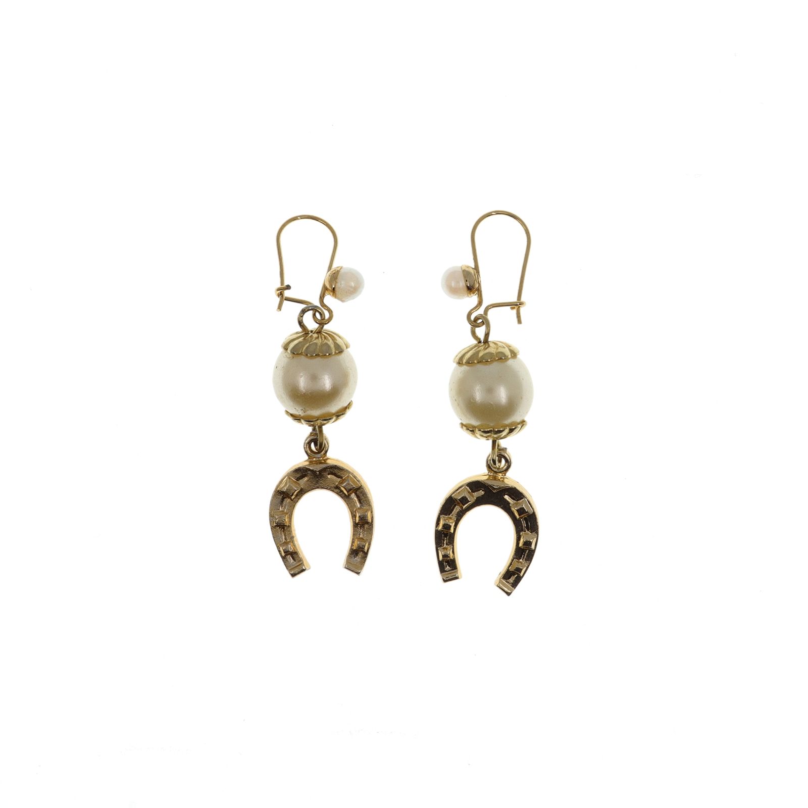 「パール＆ホースシュー」ピアス フランス
