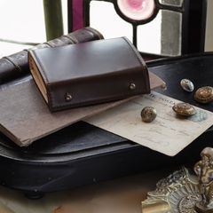 「millefoglie II cordovan27」ミニ財布 バーガンディ